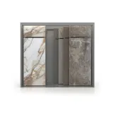 Expositor de azulejos multiformato Composición 149 5 luz plata frontal
