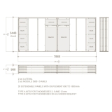 Expositor para azulejos multiformato Composición 150 5 carriles plano