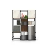 Ceramoteca Composición 156 madera old oak negro frontal