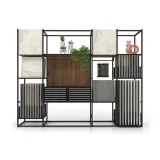 Ceramoteca Composición 158 madera old oak negro frontal