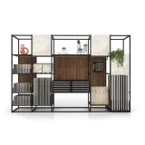 Ceramoteca Composición 159 madera old oak negro frontal