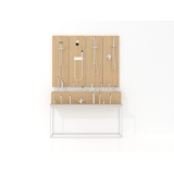 Expositor para grifería Composición 161 madera vicenza blanco frontal