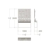 Expositor para grifería Composición 161 plano