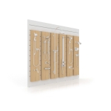 Expositor para grifería de baño Composición 165 madera vicenza blanco lateral