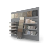 Pared técnica para exponer azulejos Composición 173 plata lateral izquierda