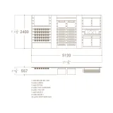 tiled display wall composition 175 Milan wall plano