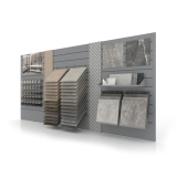 tiled display wall composition 175 Milan wall silver dx