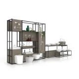 Expositor para baño Composición 181 double face madera gris cubanita negro lateral