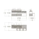 Expositores para lavabos y grifería Composición 183 plano