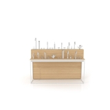 Expositor para sanitarios Composición 184 madera vicenza blanco frontal