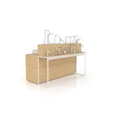 Expositor para sanitarios Composición 184 madera vicenza blanco trasera