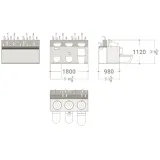 Expositor para sanitarios Composición 184 plano