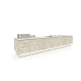 Banco técnico de trabajo Composición 187 blanco luz lateral