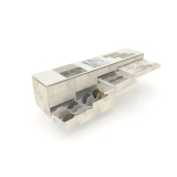Banco expositor para cerámica Composición 189 iluminacion blanco abierto
