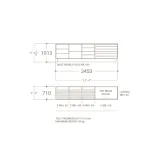 Banco expositor para cerámica Composición 189 plano
