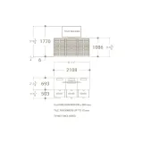 Cajonera digital para exponer azulejos Composición 190 plano