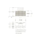 Cajonera digital para exponer azulejos Composición 190 plano