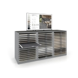 Cajonera digital para exponer azulejos Composición 190 plata bolon lateral