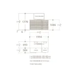 Cajonera digital para exponer azulejos Composición 191 plano