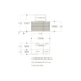 Cajonera digital para exponer azulejos Composición 191 plano