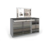 Cajonera digital para exponer azulejos Composición 191 plata bolon lateral