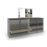 Cajonera digital para exponer azulejos Composición 192 plata bolon izquierda