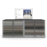 Cajonera digital para exponer azulejos Composición 192 plata bolon izquierda frontal