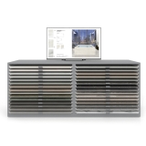 Cajonera digital para exponer azulejos Composición 192 plata izquierda frontal