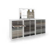 Cajonera digital para exponer azulejos Composición 193 blanco izquierda