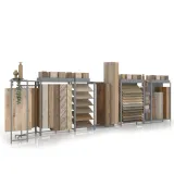 Expositor para exponer madera Composición 197 plata lateral