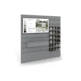 Pared técnica digitalizada para exponer muestras Composición 212 plata lateral