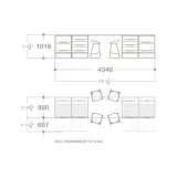 Expositor para tiendas de azulejos Composición 215 plano