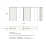 Expositor multiformato para azulejos Composición 221 plano 5 carriles