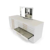 Expositor digital para cerámica Composición 223 blanco abierto