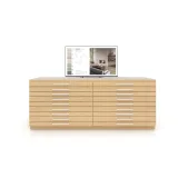 Expositor digital para cerámica Composición 223 madera vicenza frontal