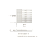 Expositor azulejos para tiendas Composición 224 plano