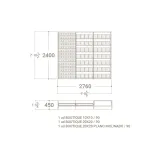 Expositor azulejos para tiendas Composición 224 madera plano