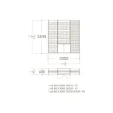 Expositores para cerámica Composición 225 madera plano