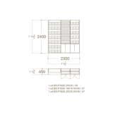 Mueble expositor de cerámica Composición 226 plano