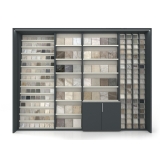 Ceramoteca modular para pequeño formato Composición 227 antracita frontal