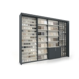 Ceramoteca modular para pequeño formato Composición 227 antracita lateral
