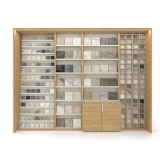 Ceramoteca modular para pequeño formato Composición 227 madera frontal