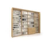 Ceramoteca modular para pequeño formato Composición 227 madera lateral