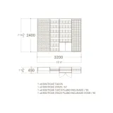 Ceramoteca modular para pequeño formato Composición 227 antracita plano