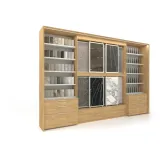 Expositor de azulejos de panel y ceramoteca composición 228 madera lateral