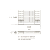 Expositor de azulejos de panel y ceramoteca composición 228 plano