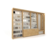 Expositor de azulejos con banco composición 229 madera lateral