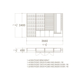 Expositor de azulejos con banco composición 229 plano