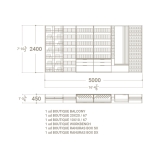 Mueble para tienda de cerámica Composición 231 plano