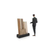 Expositor para madera Cuna Woodlook negro lateral